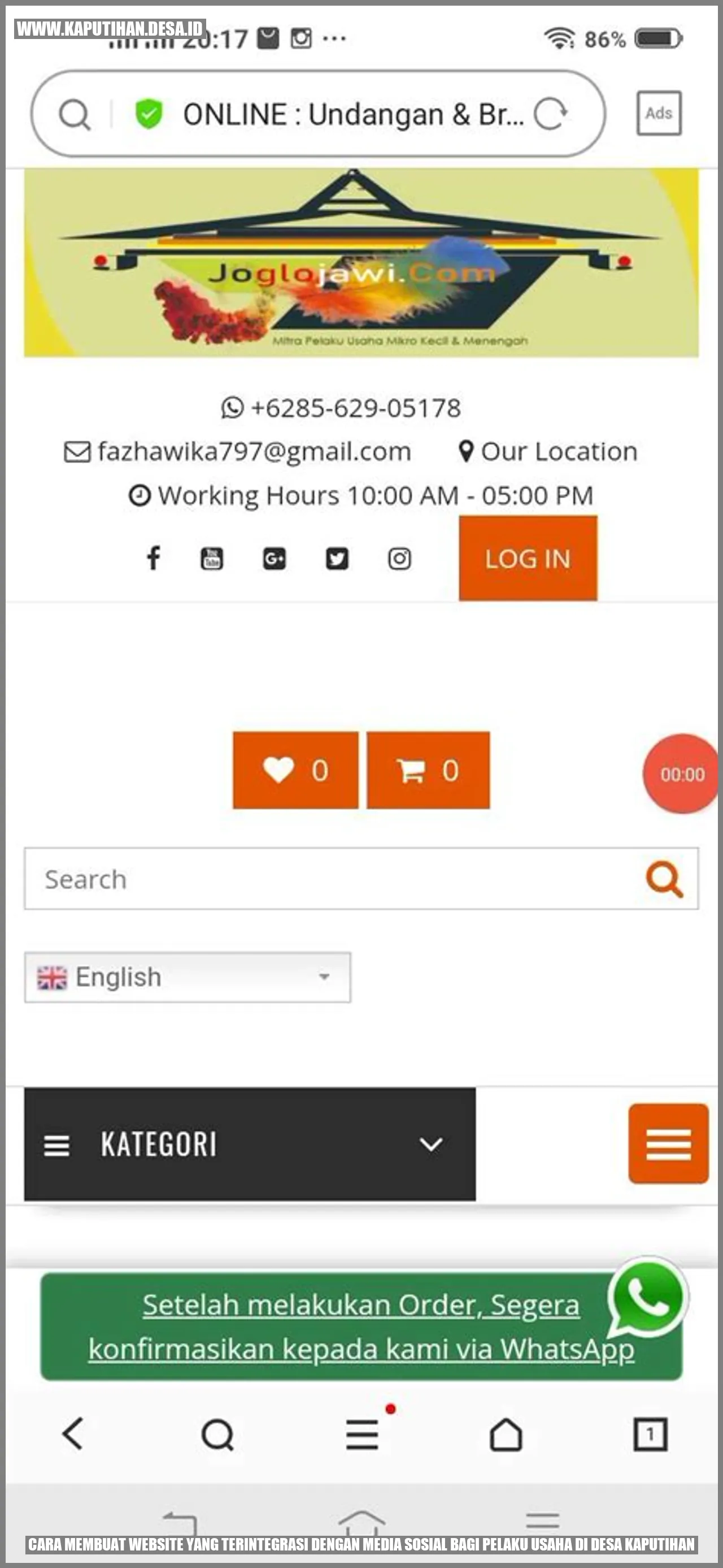 Cara Membuat Website yang Terintegrasi dengan Media Sosial bagi Pelaku Usaha di Desa Kaputihan