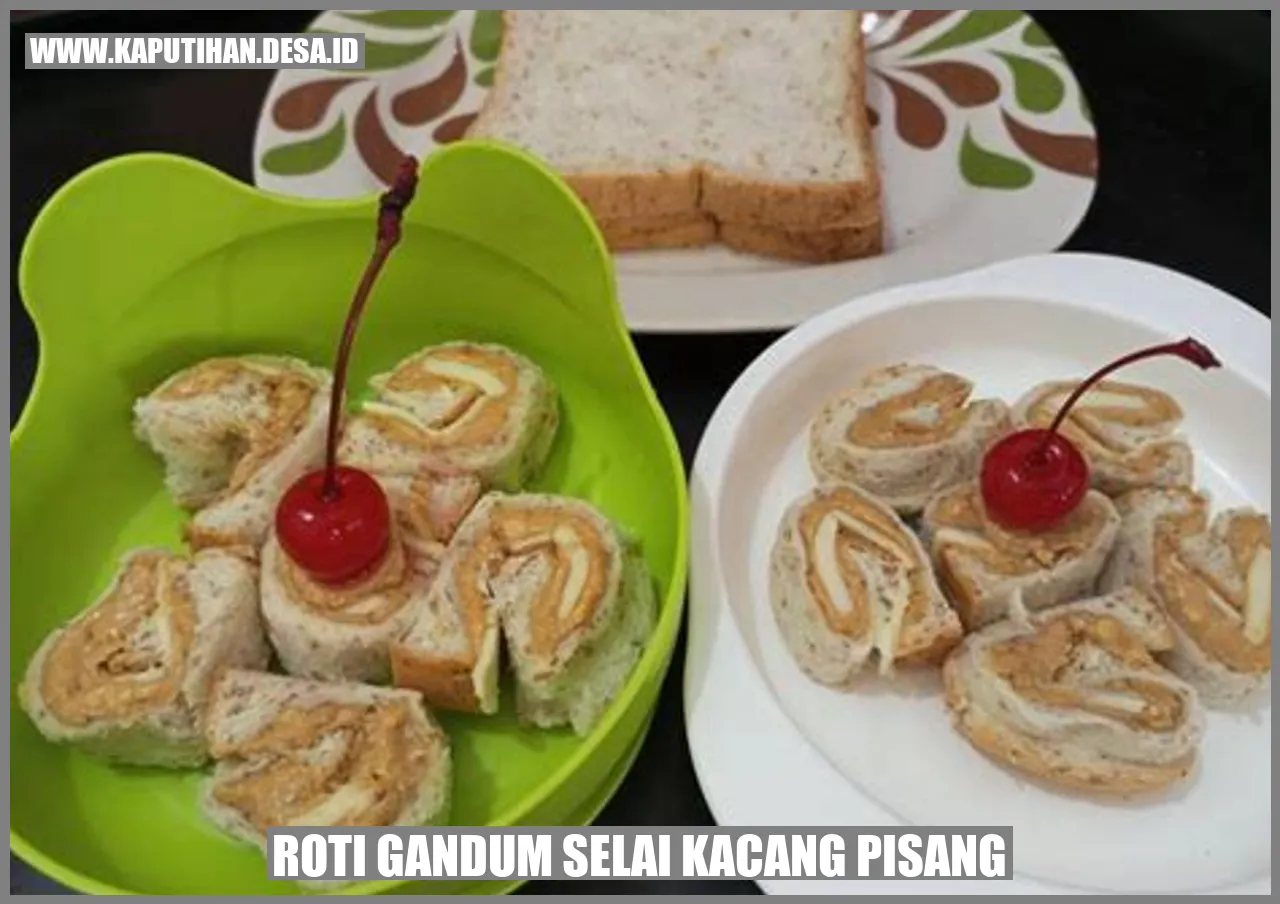 Roti Gandum dengan Selai Kacang dan Pisang